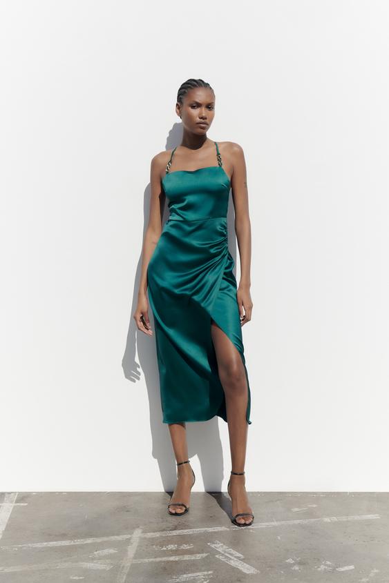 Satin Robe Bleu Roi Zara Robe Longue Orange Zara Robe Longue