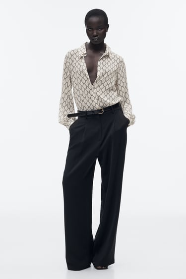 Image 0 of WIDE LEG PANTS WITH DARTS from Zara