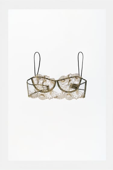 Image 0 of FRENCH LACE BRA WITH UNDERWIRE from Zara