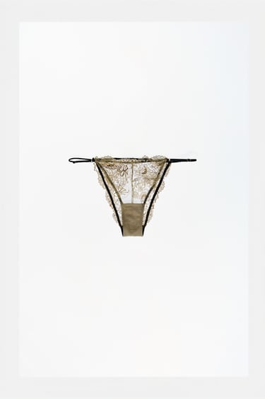Image 0 of FRENCH LACE THONG from Zara
