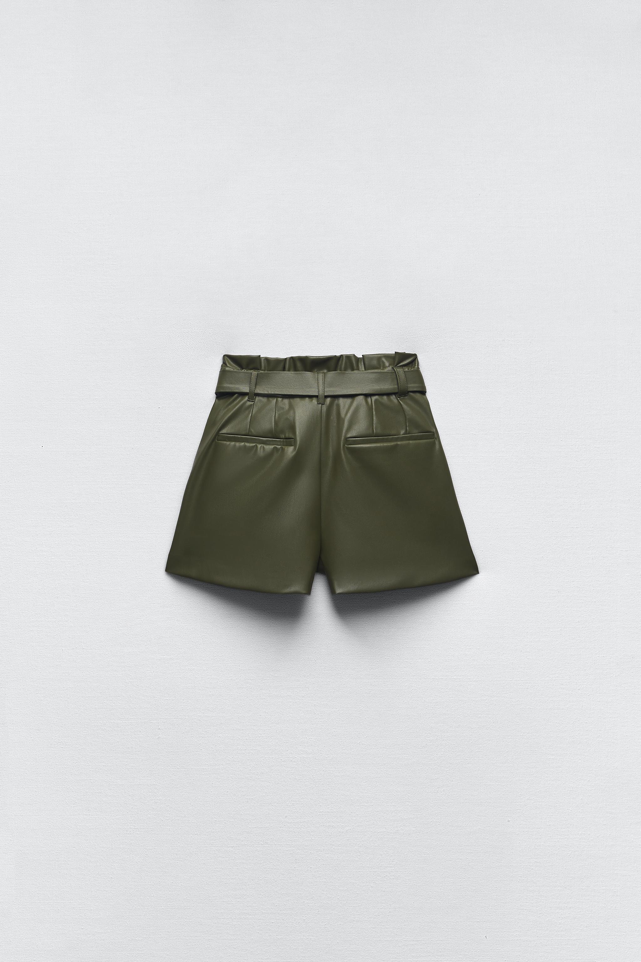 Zara faux leather shorts outlet