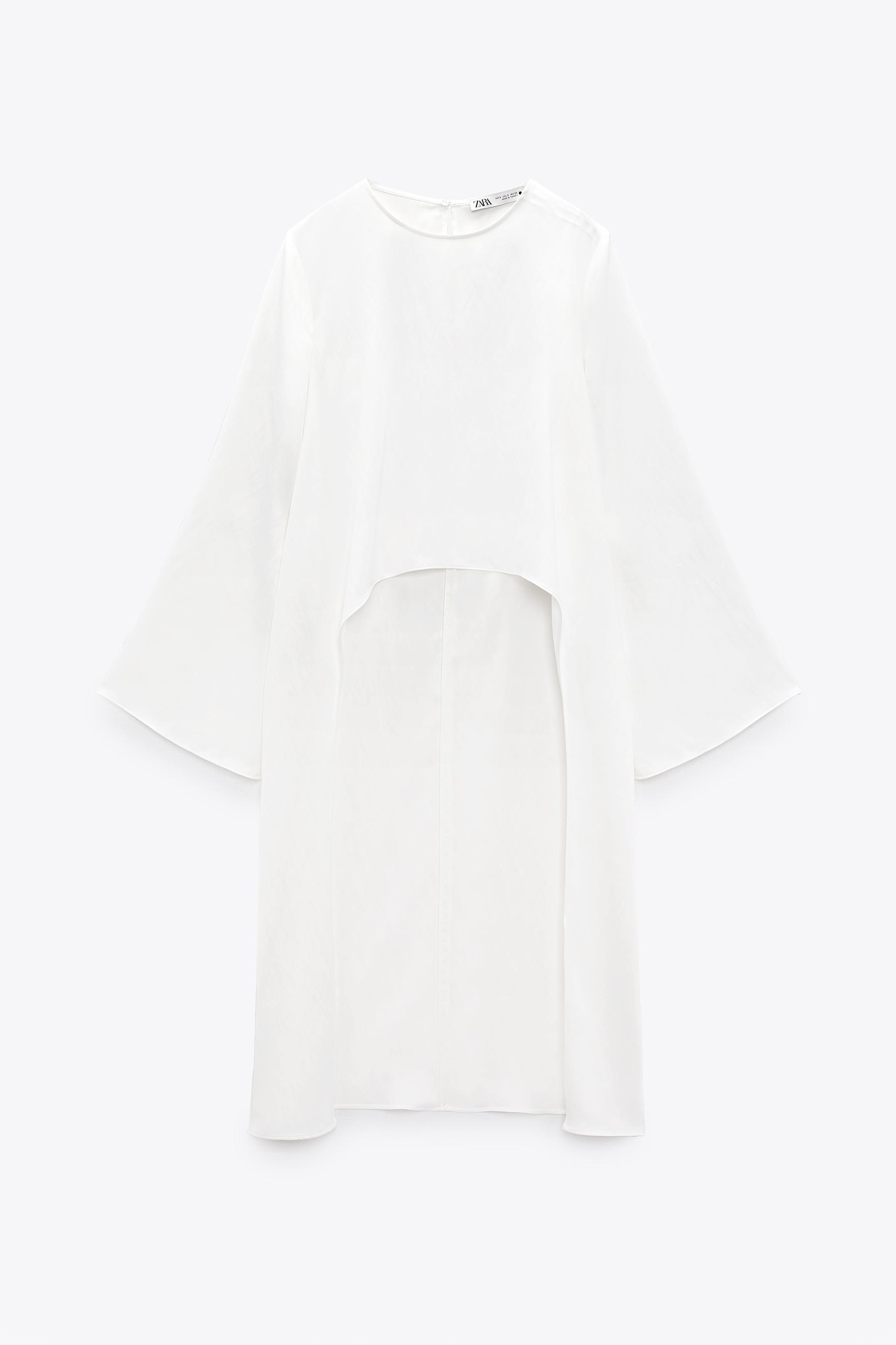 Zara asymmetric white shirt Clearance