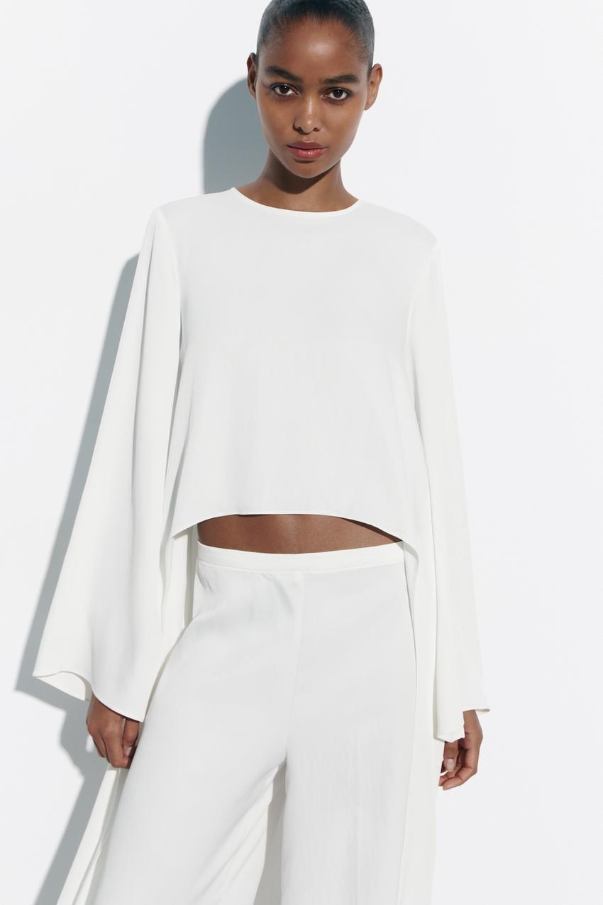 Zara blouses long sleeve Clearance