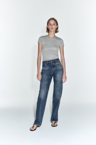 Image 0 of ZW THE BOYBOY FIT MID-RISE JEANS from Zara