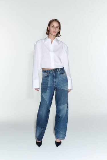 Image 0 of ZW PATCHWORK JEANS from Zara