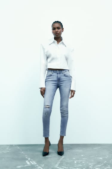 Image 0 of ZW THE SKINNY MID-RISE JEANS from Zara
