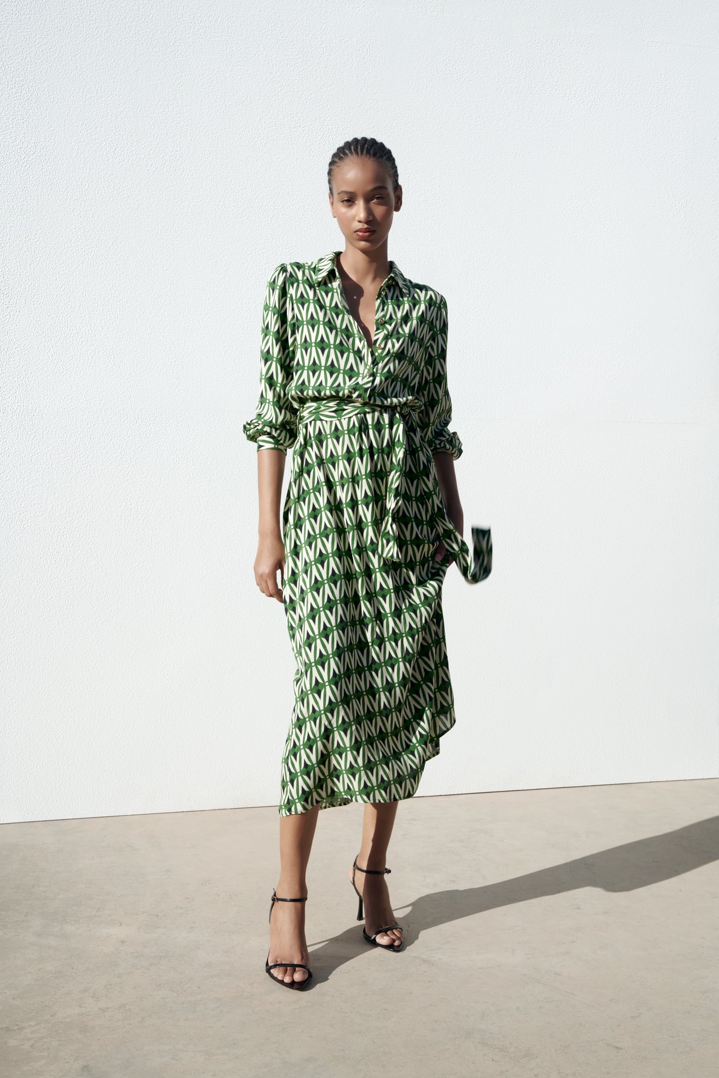 Geometric Print Dress Zara