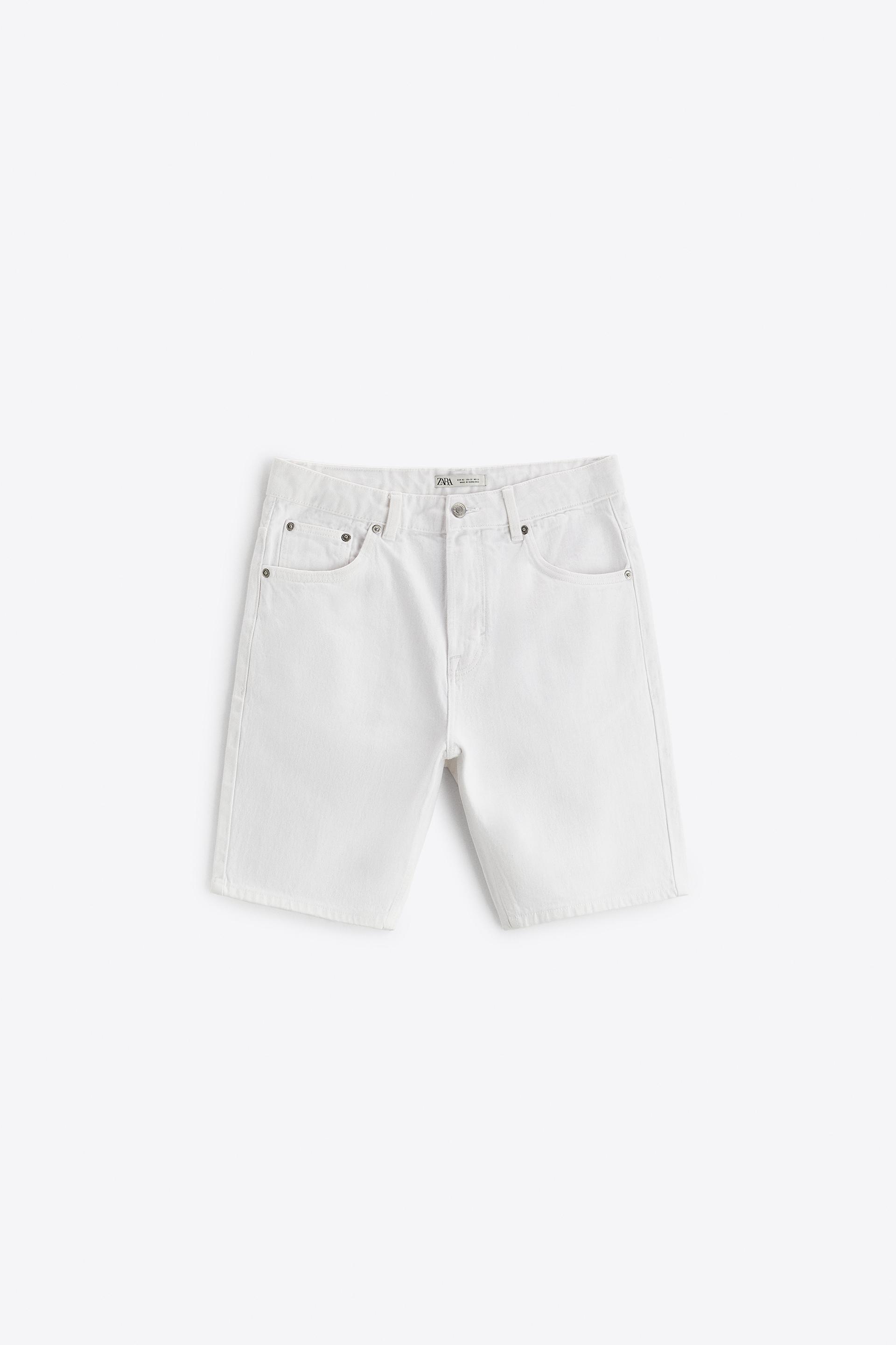 Zara solid color straight shorts Clearance