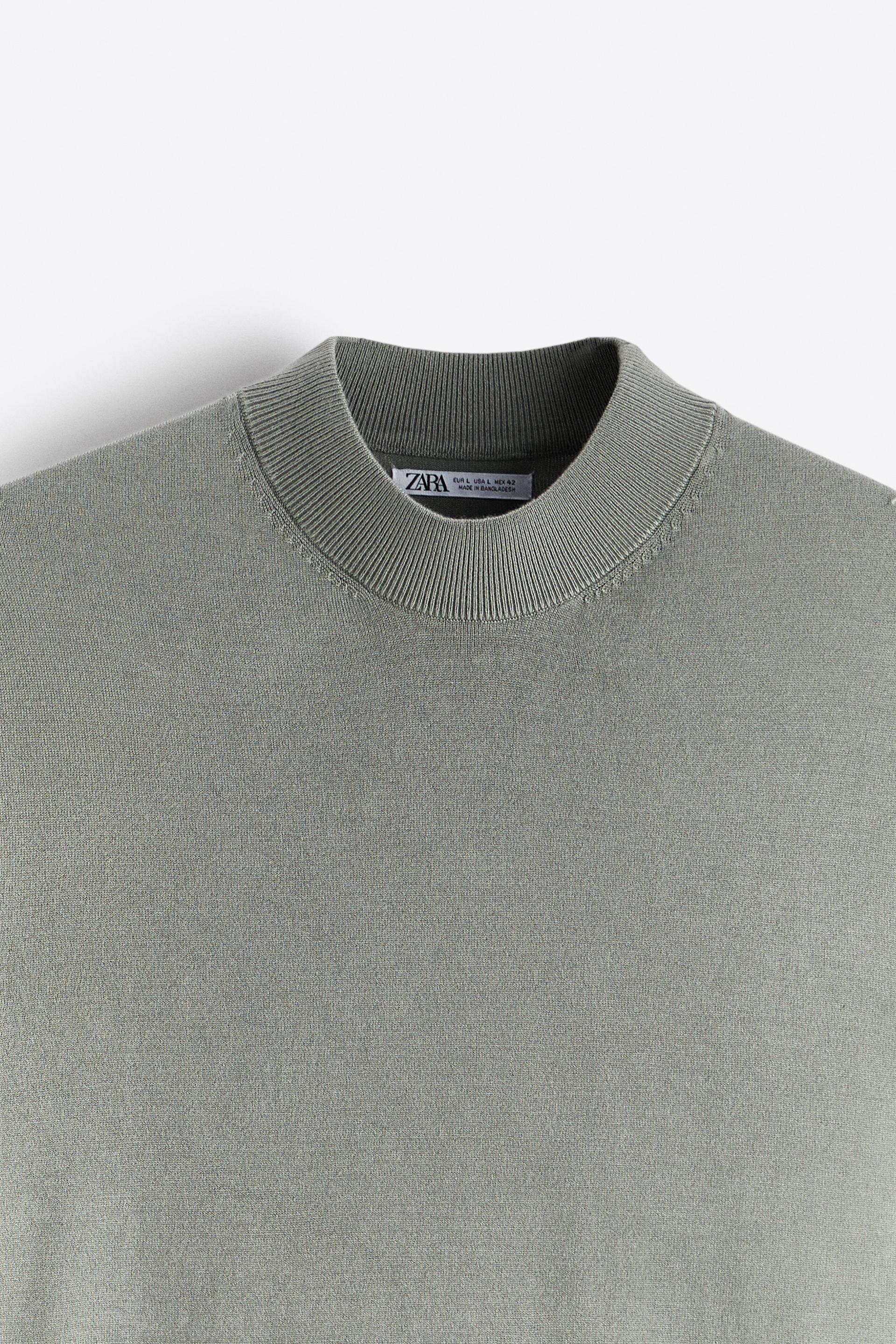 Zara mens high neck t shirt Clearance
