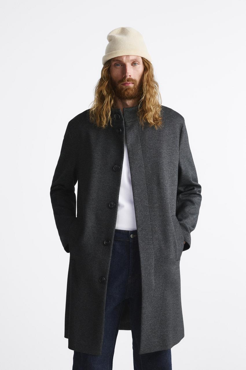 Long grey zara coat Clearance