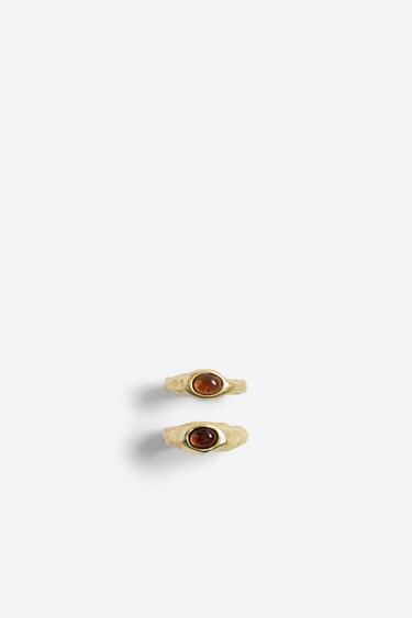 ภาพ 0 จาก แพ็คแหวนประทับเม็ดหินสี 2 วง จาก Zara