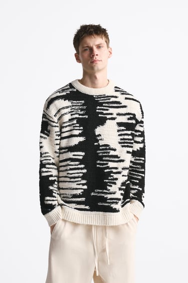 Image 0 of ABSTRACT JACQUARD SWEATER from Zara