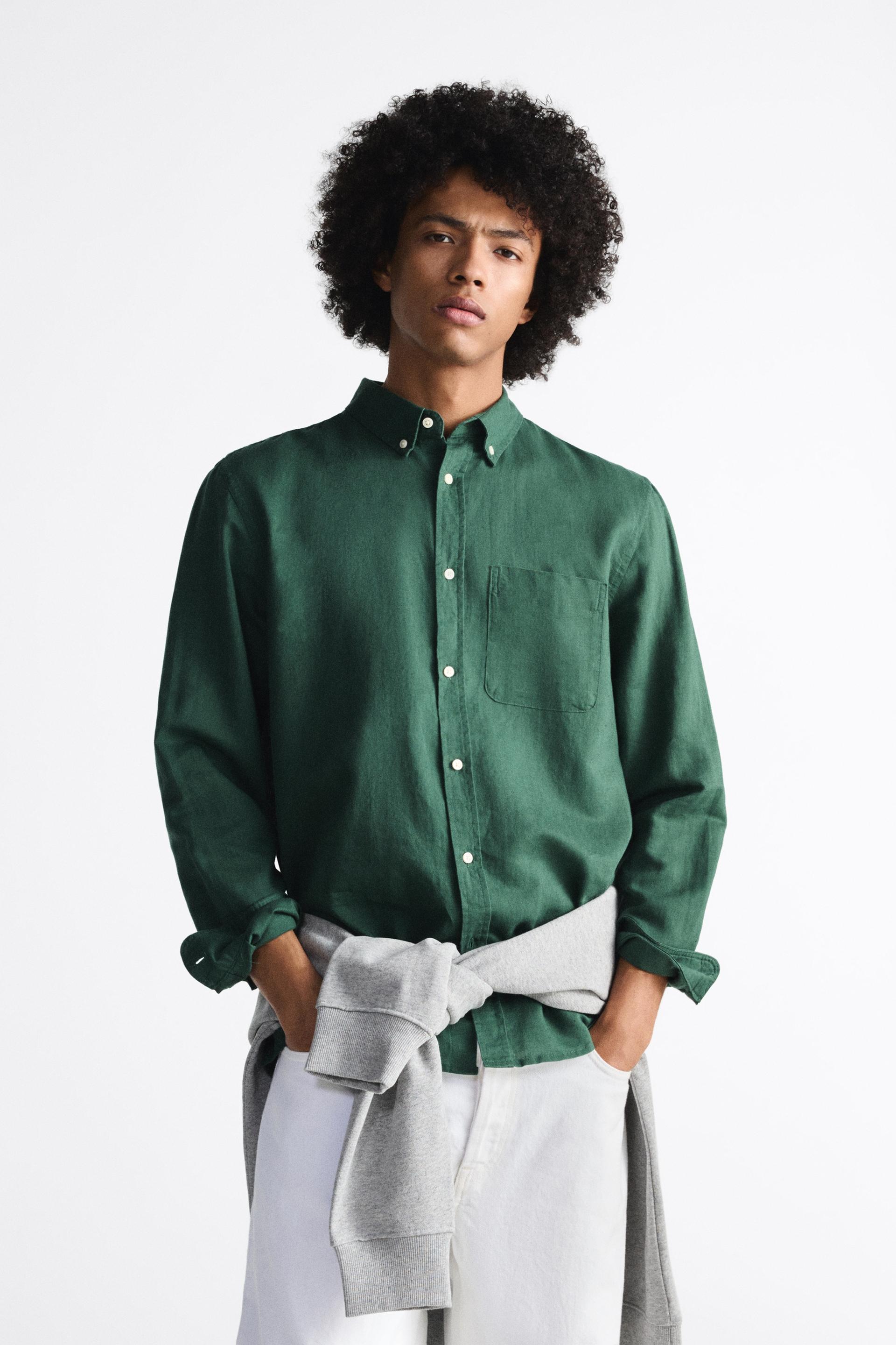 Zara green shirts Clearance