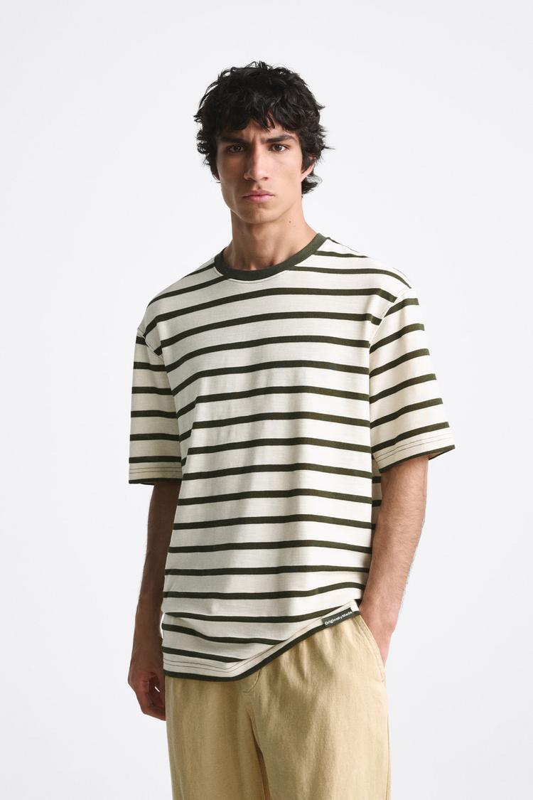 zara striped t shirt mens