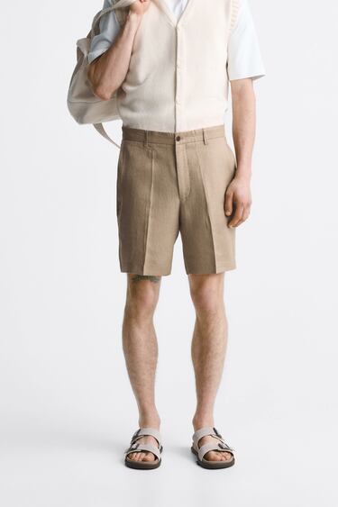 Geval Interpretatie Stam Heren linnen shorts | Nieuwe Collectie Online | ZARA Nederland