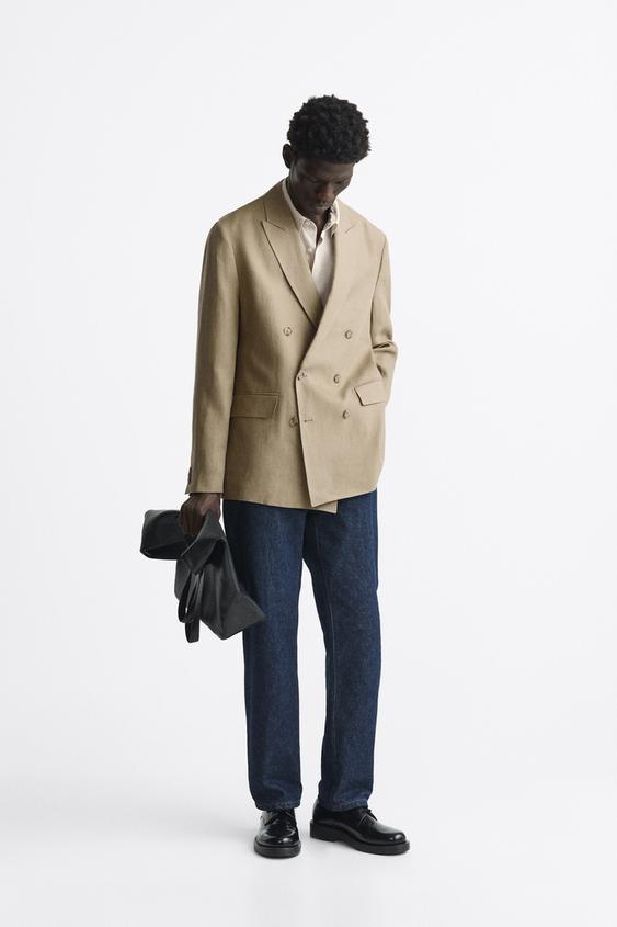 Zara linen jacket men's Clearance