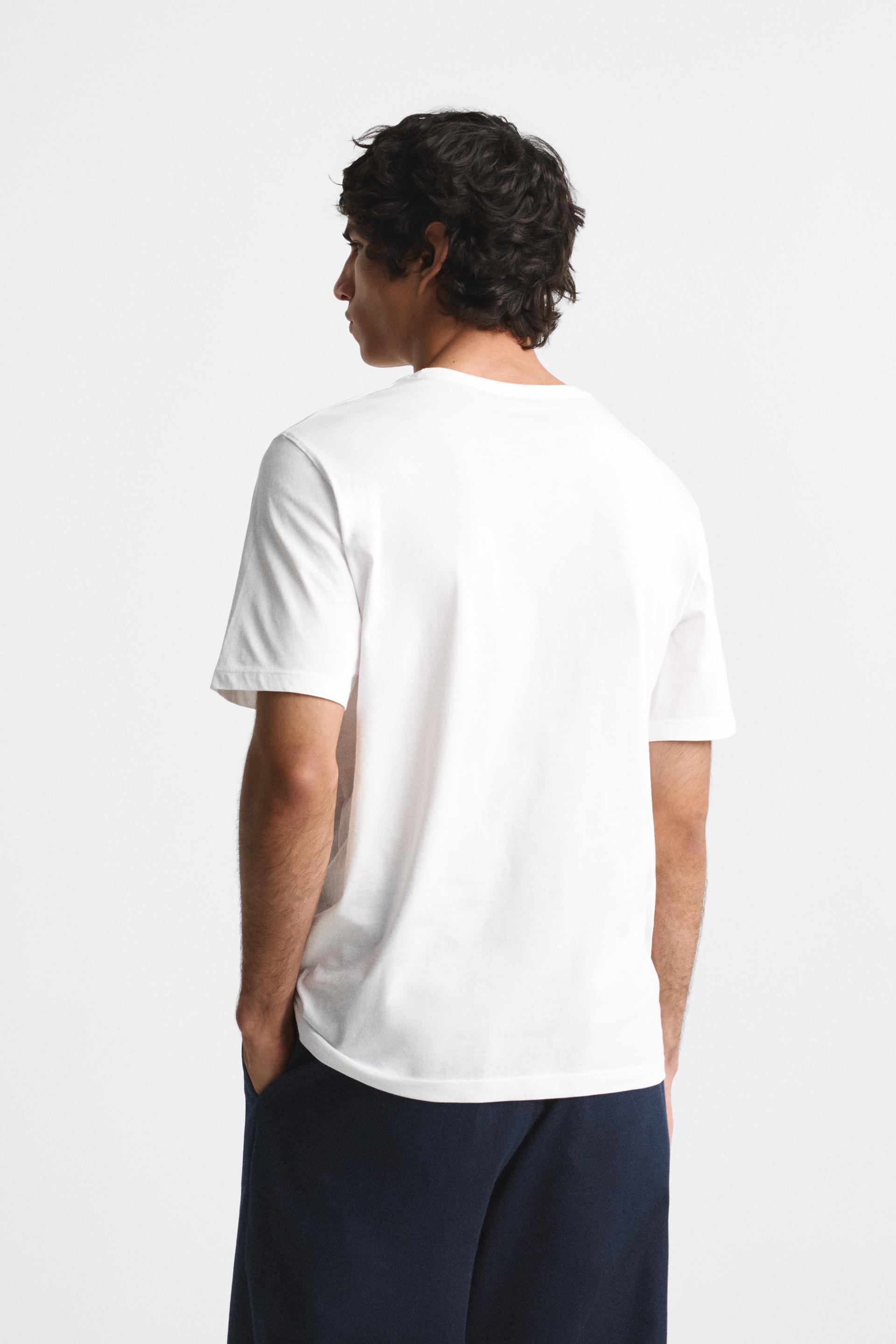 Basic white t shirt zara Clearance