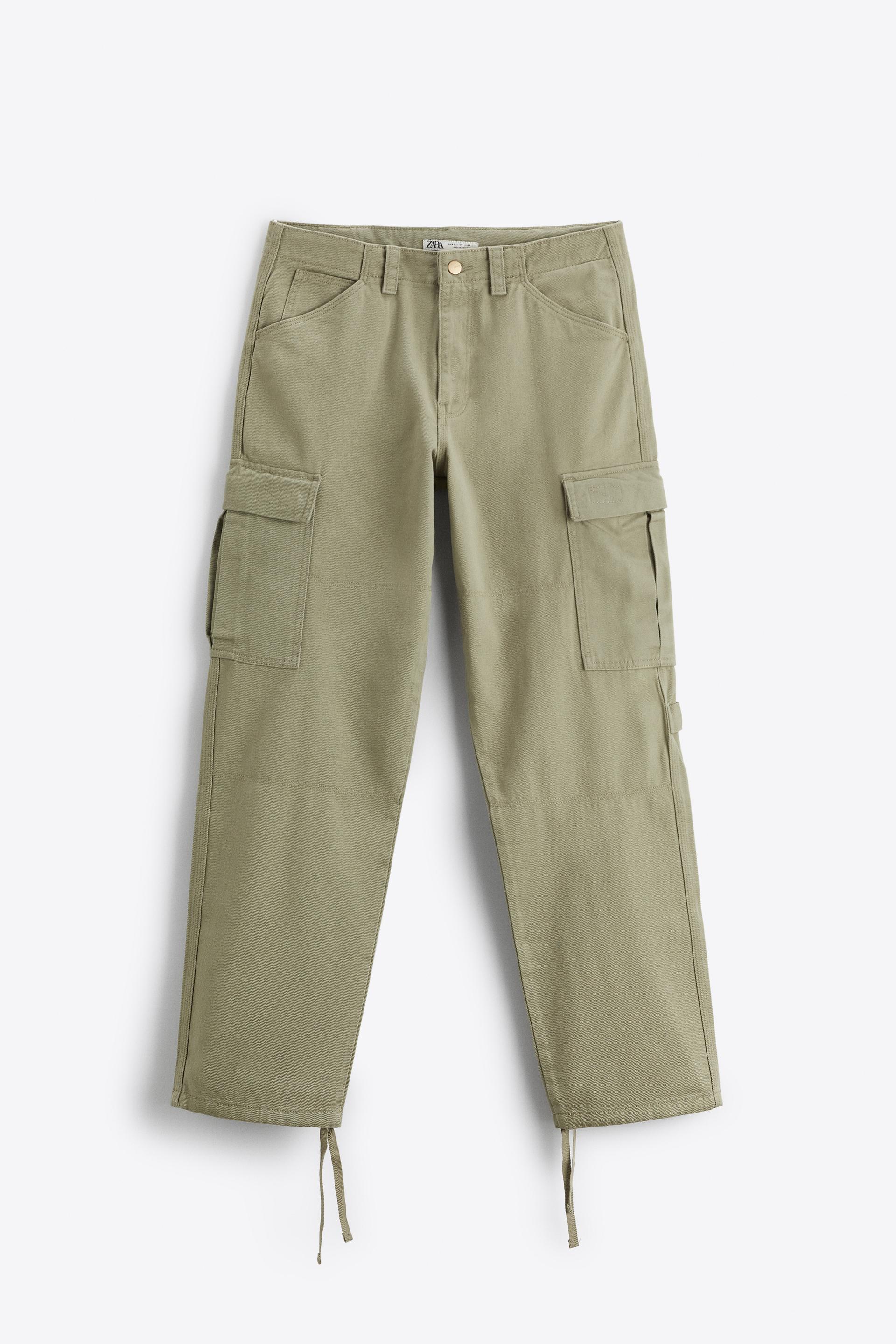 Green cargo pants zara Clearance