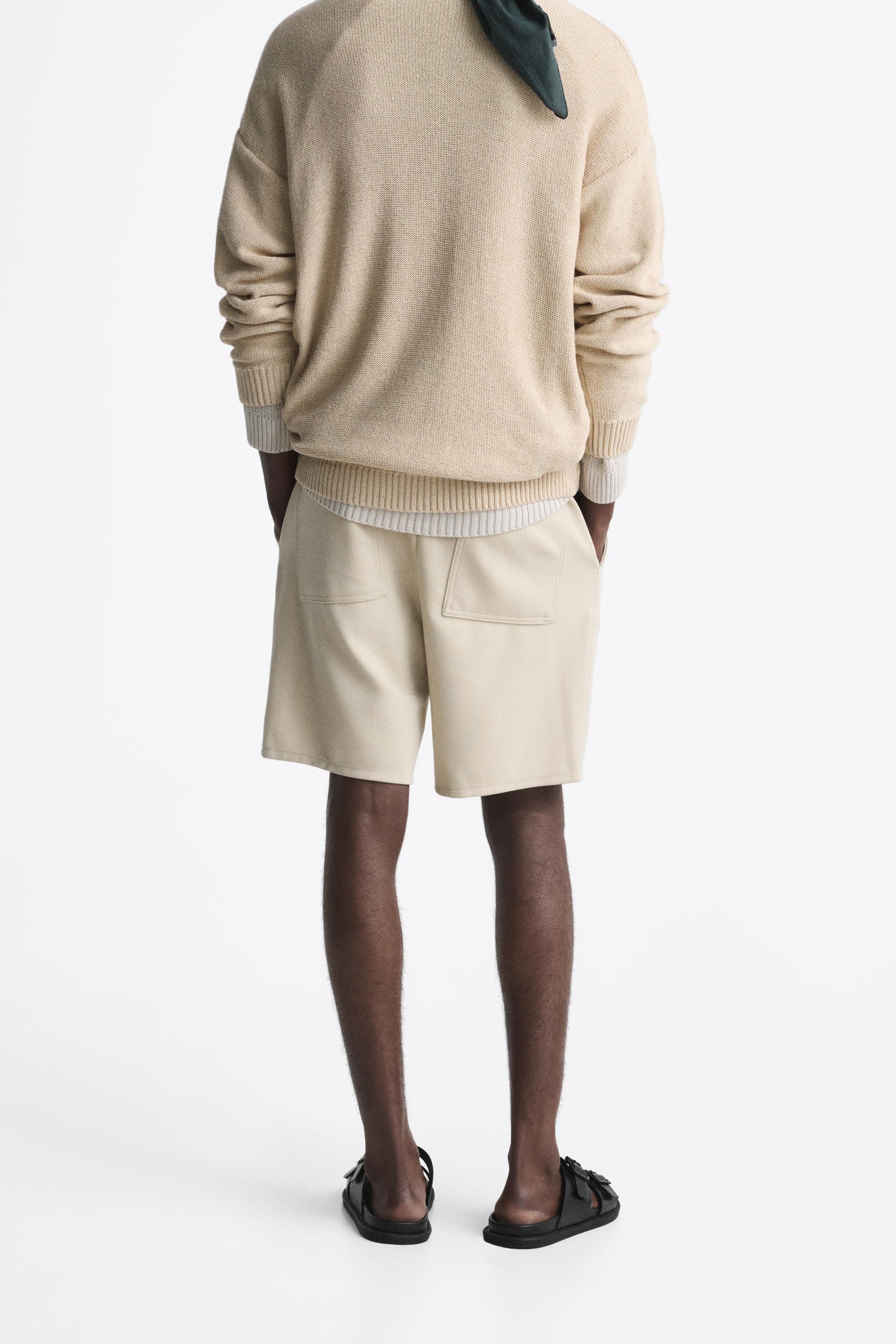Beige shorts zara Clearance