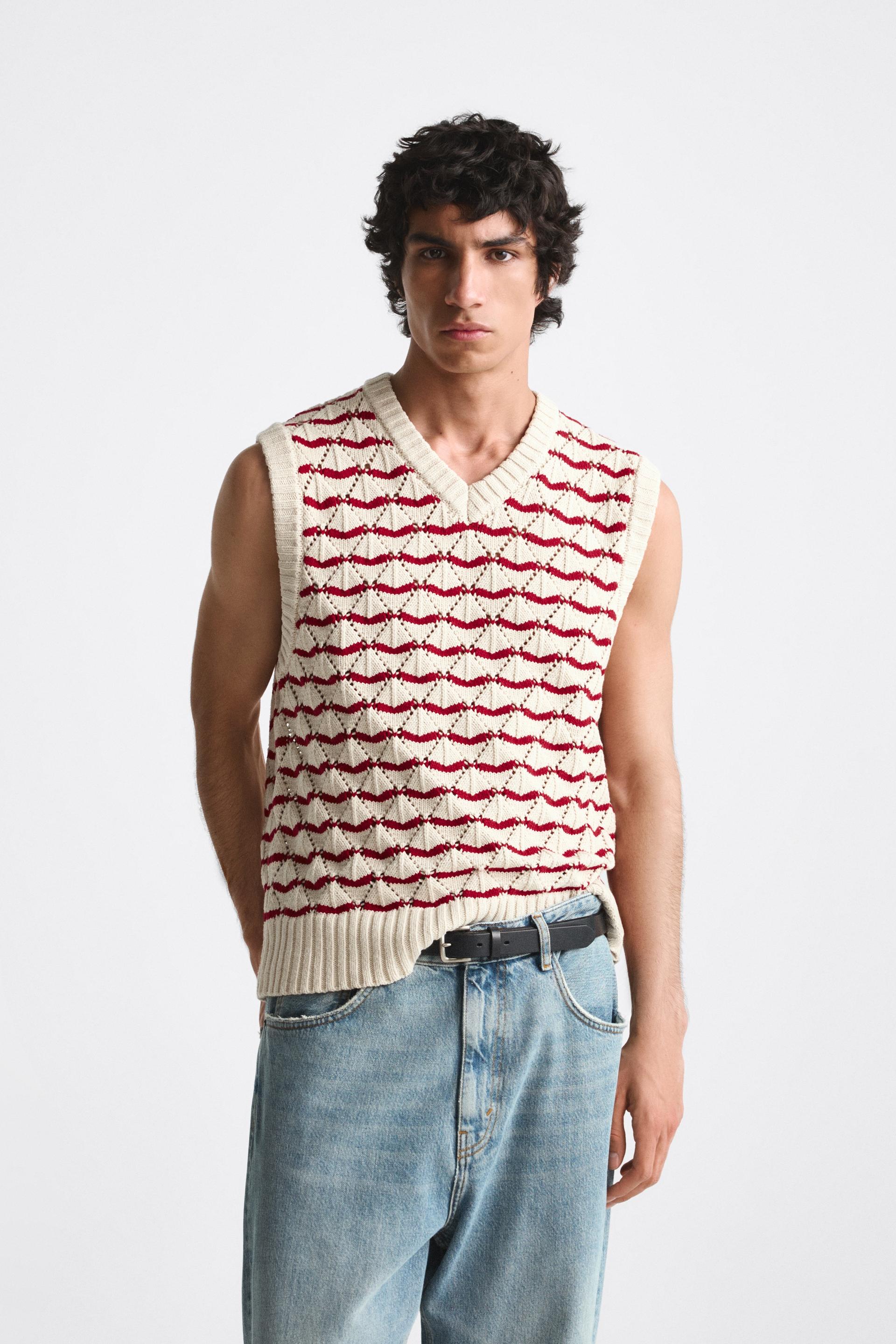 Jacquard vest zara Clearance