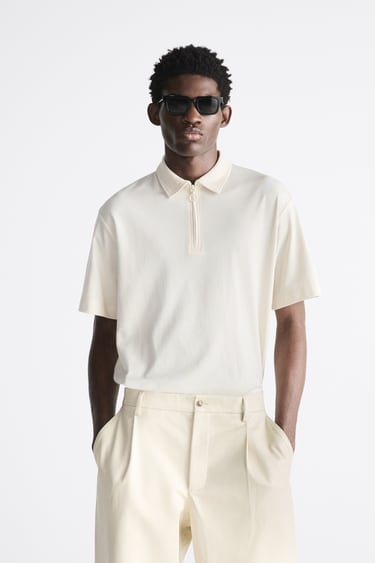 Image 0 of POLO SHIRT WITH ZIP - LIMITED EDITION from Zara