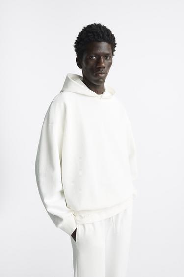 Zara white hoodie Clearance