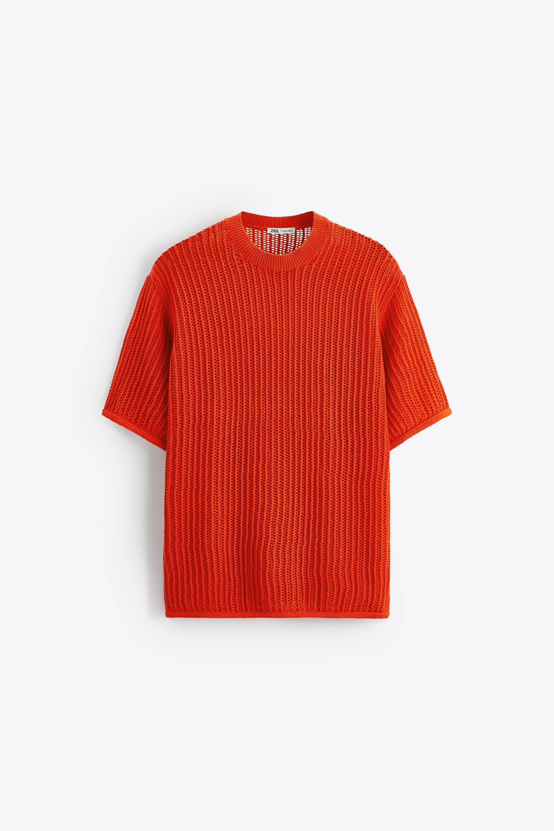 Zara orange knit