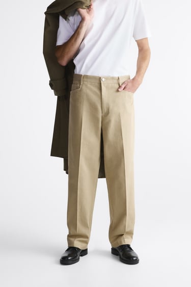 Image 0 of STRAIGHT FIT TROUSERS from Zara