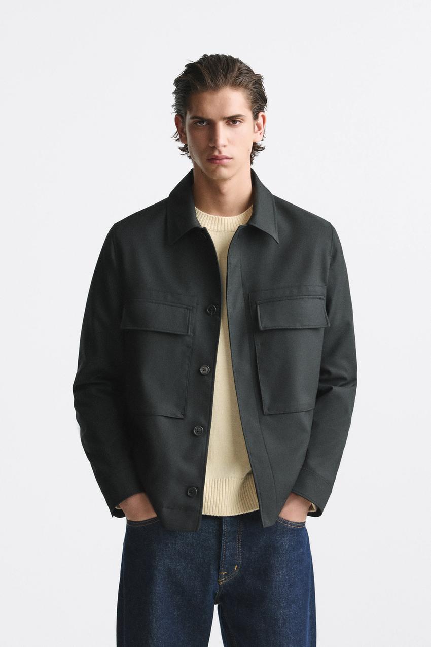 Zara shirt jacket men Clearance