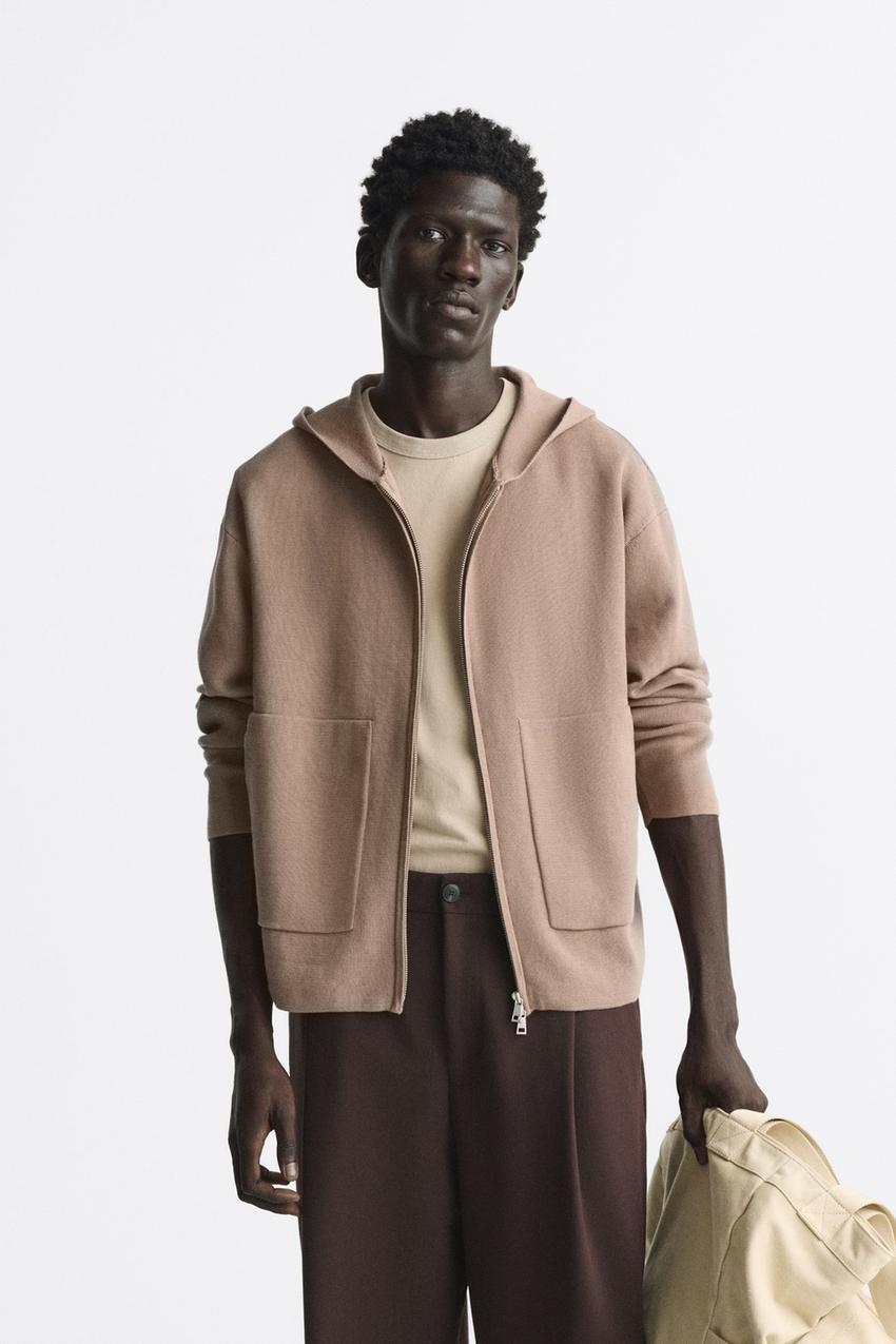 Zara camel hoodie Clearance