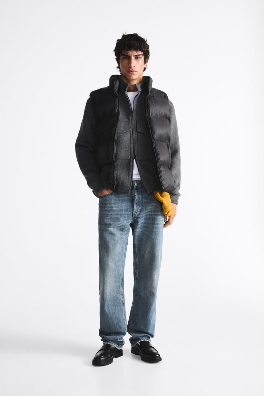 Zara mens puffer gilet Clearance