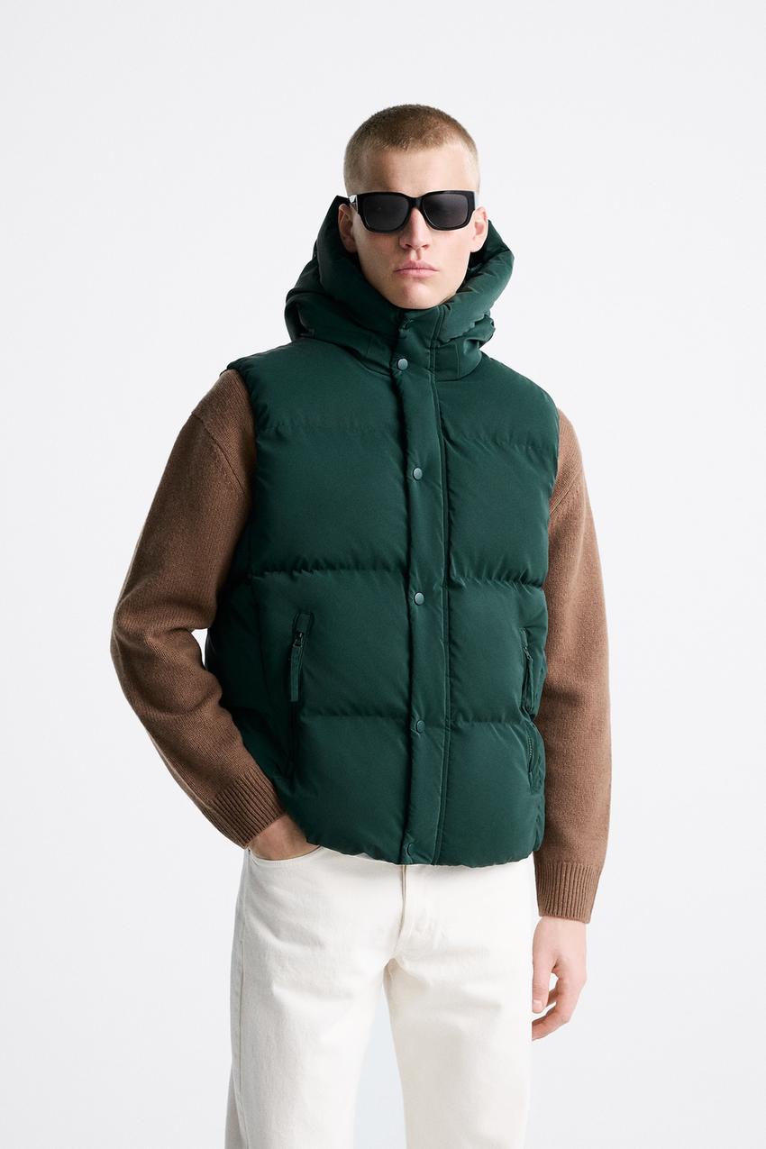 Hooded gilet zara Clearance