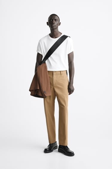 Image 0 of STRAIGHT FIT CHINO TROUSERS from Zara