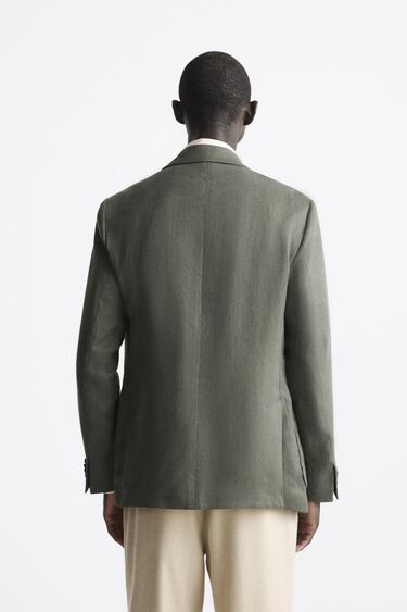 Image 0 of DOUBLE-BREASTED LINEN BLAZER from Zara