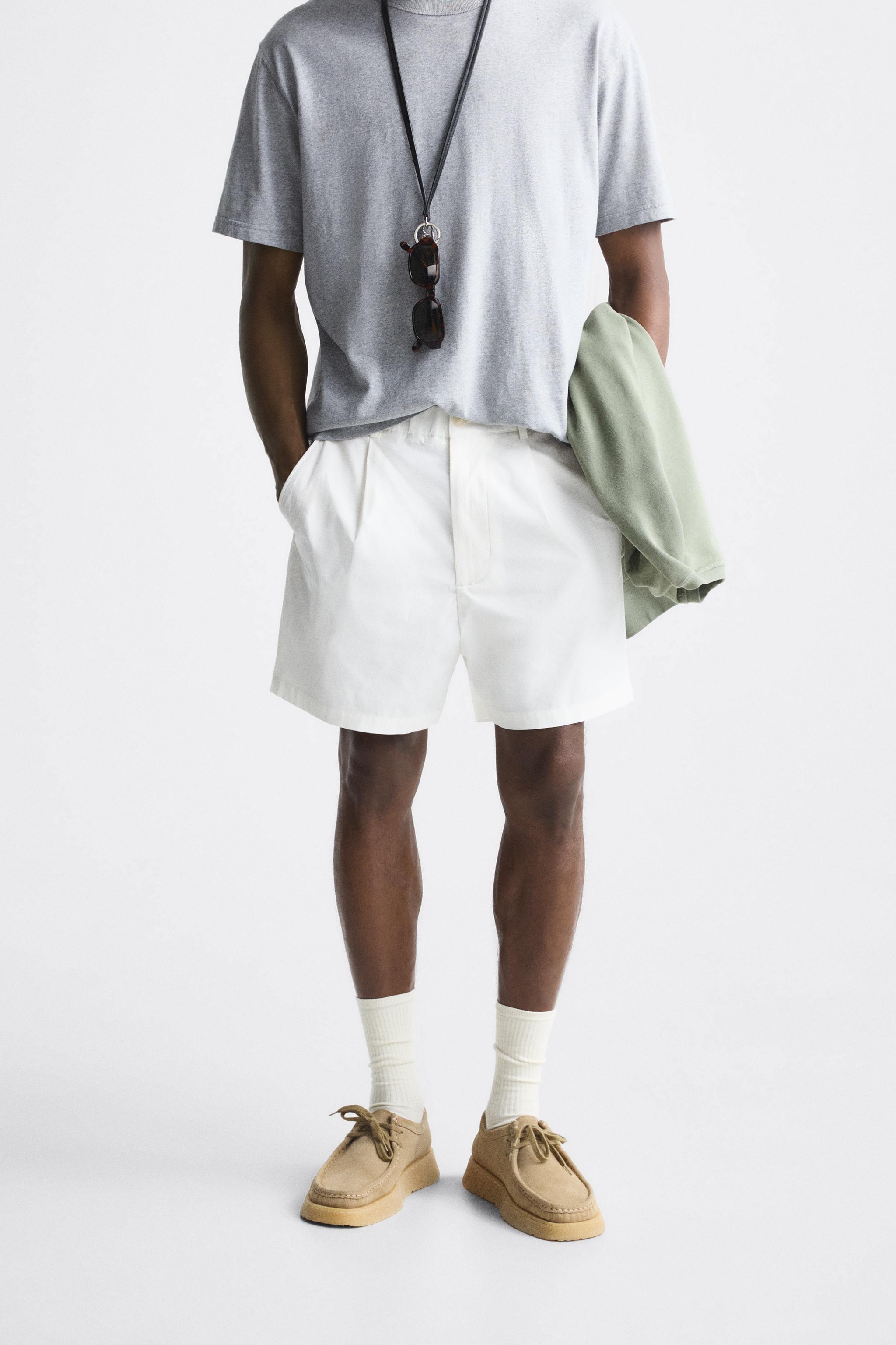 Zara pleated shorts men Outlet