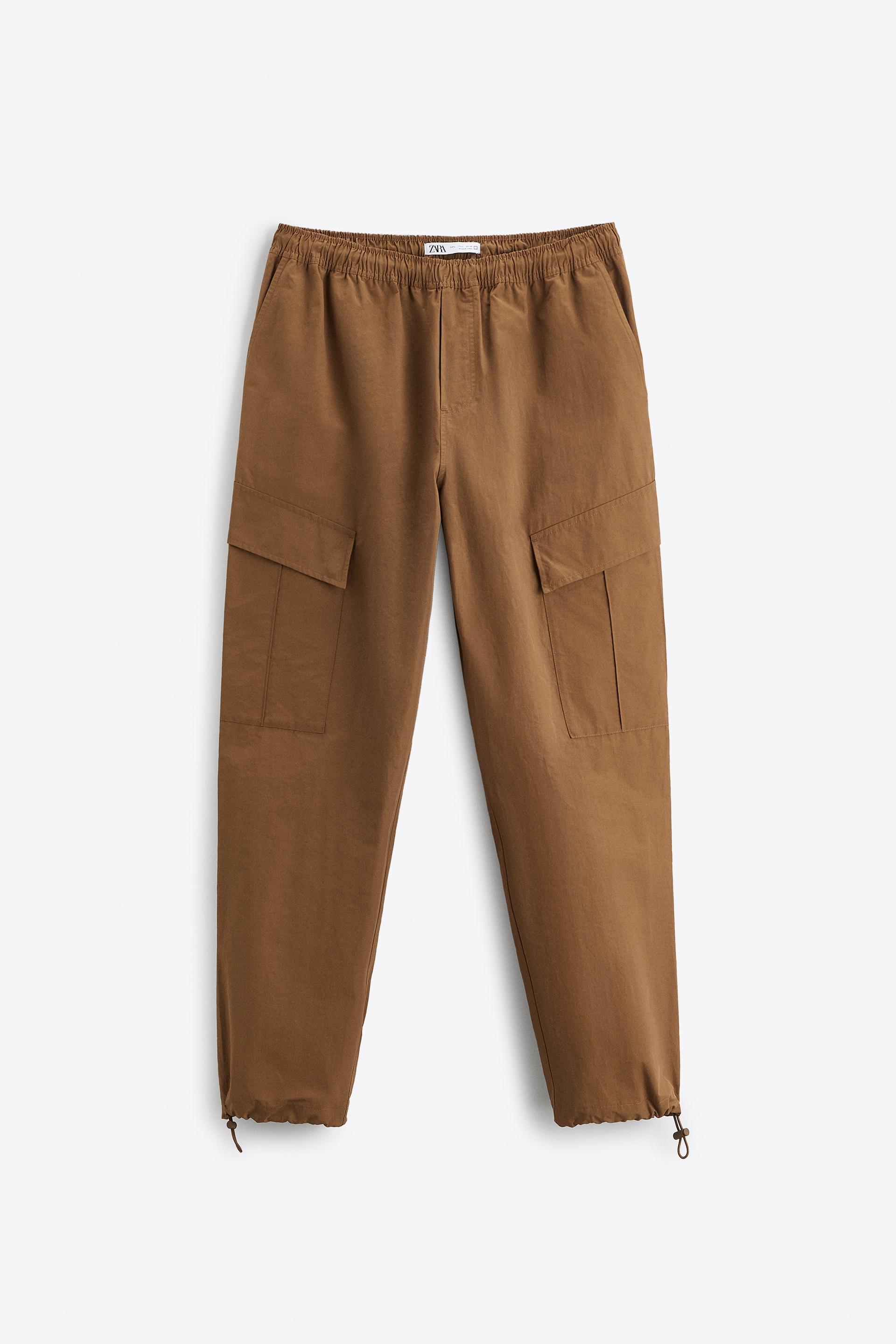 Zara brown cargo pants clearance