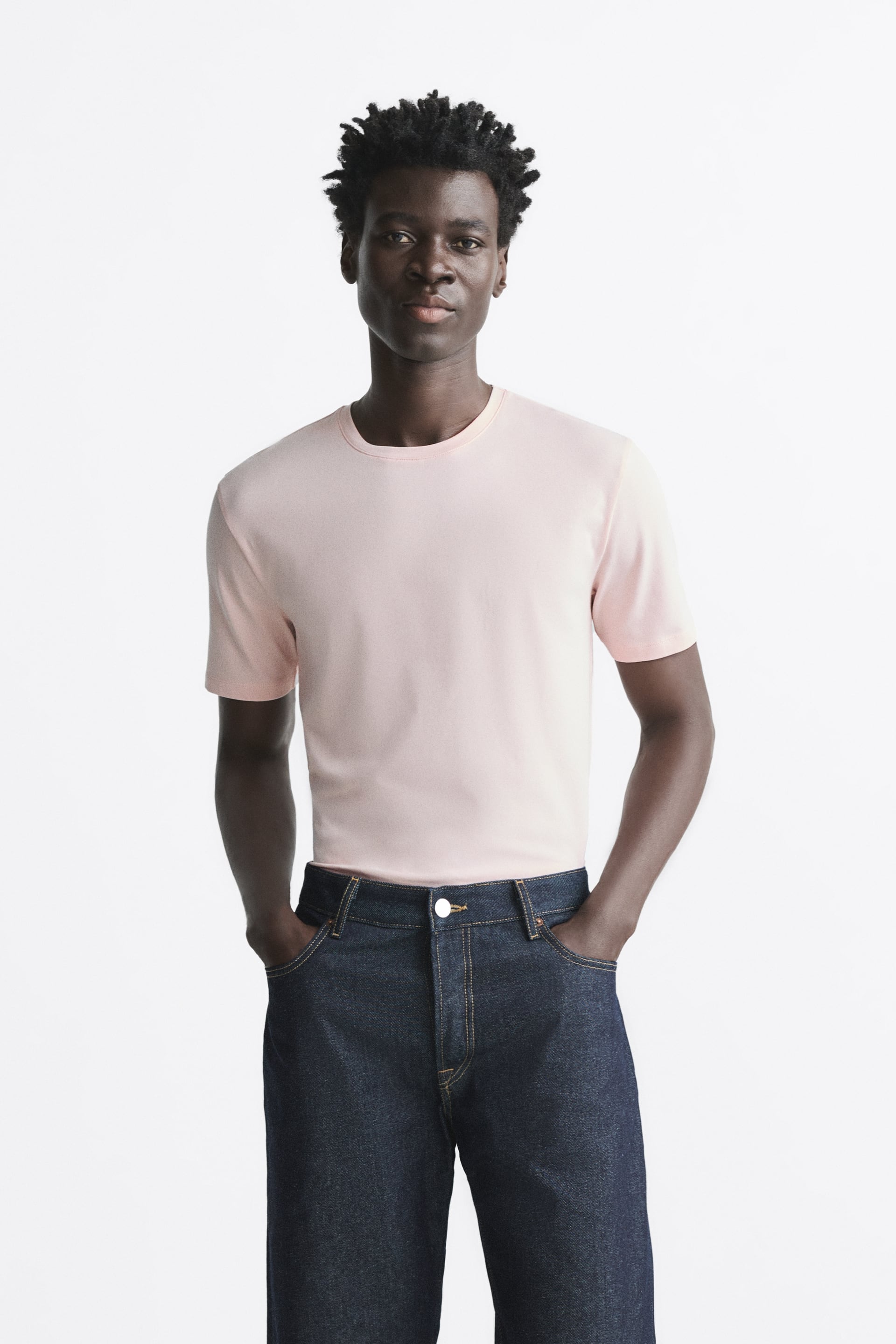 Preferential treatment Snuggle up Suffocate BASIC SLIM FIT T-SHIRT - Pale pink | ZARA United States
