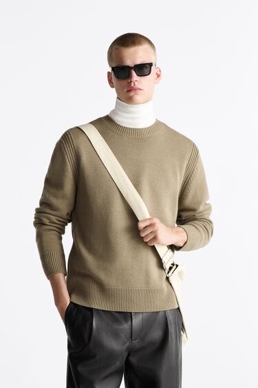 Image 0 of MIXED RIBBED SWEATER from Zara