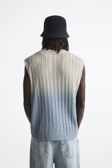 Image 0 of CABLE-KNIT VEST from Zara
