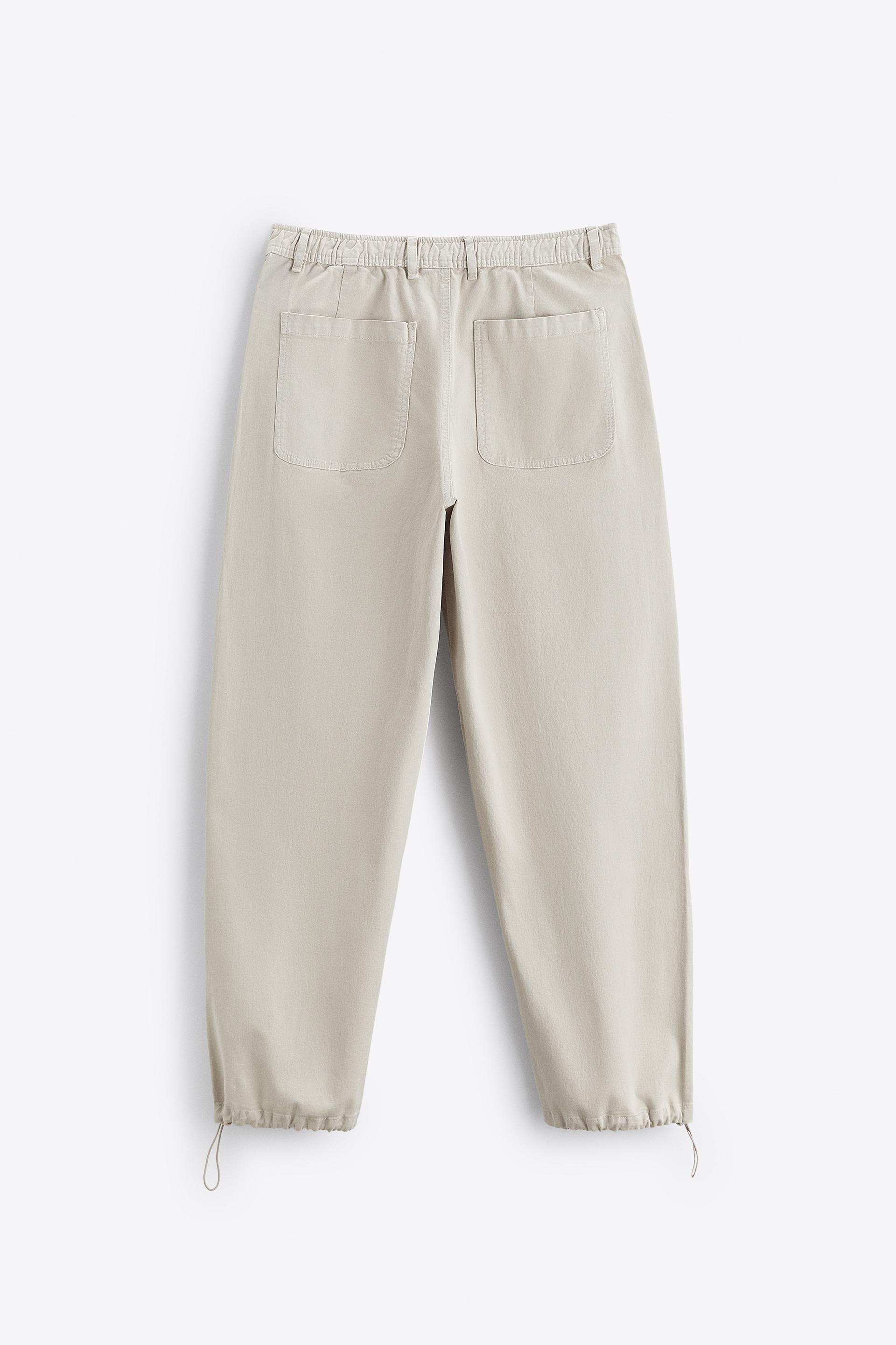 STRAIGHT コットンパンツ - ストーン | ZARA Japan / 日本