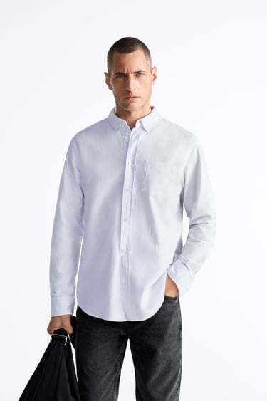 Image 0 of STRIPED OXFORD SHIRT from Zara