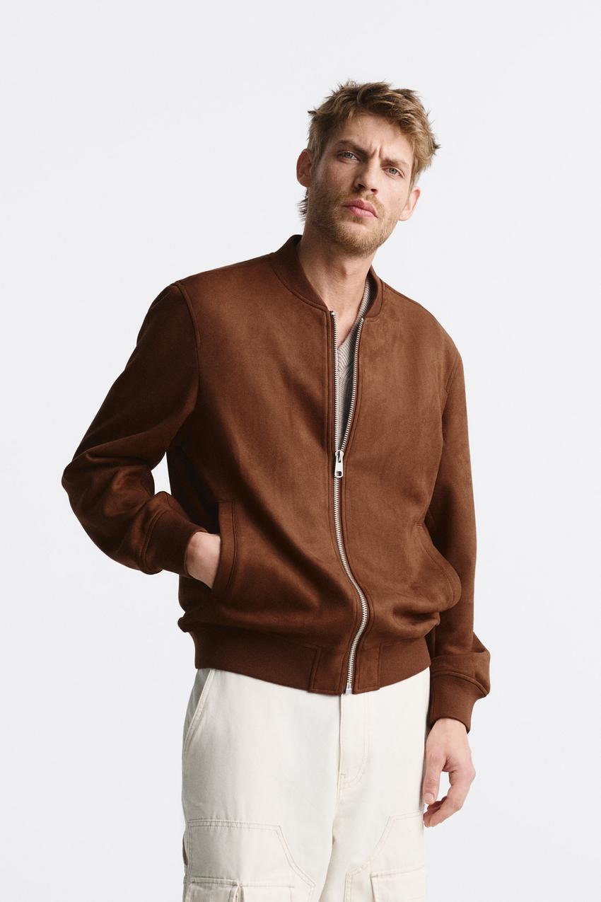 Zara suede bomber Clearance