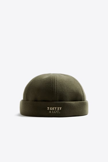 Image 0 of SHORT EMBROIDERED HAT from Zara