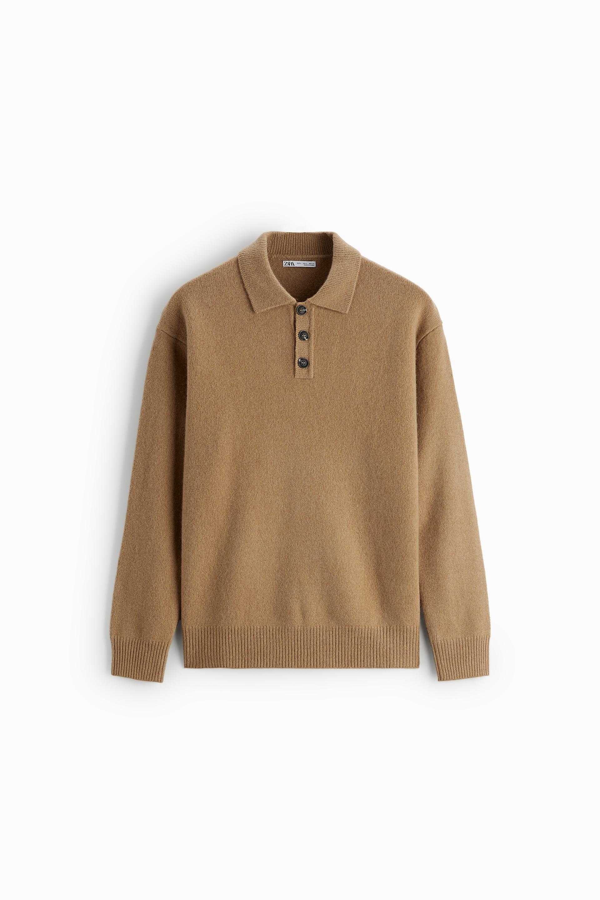 Zara wool blend knit polo Clearance