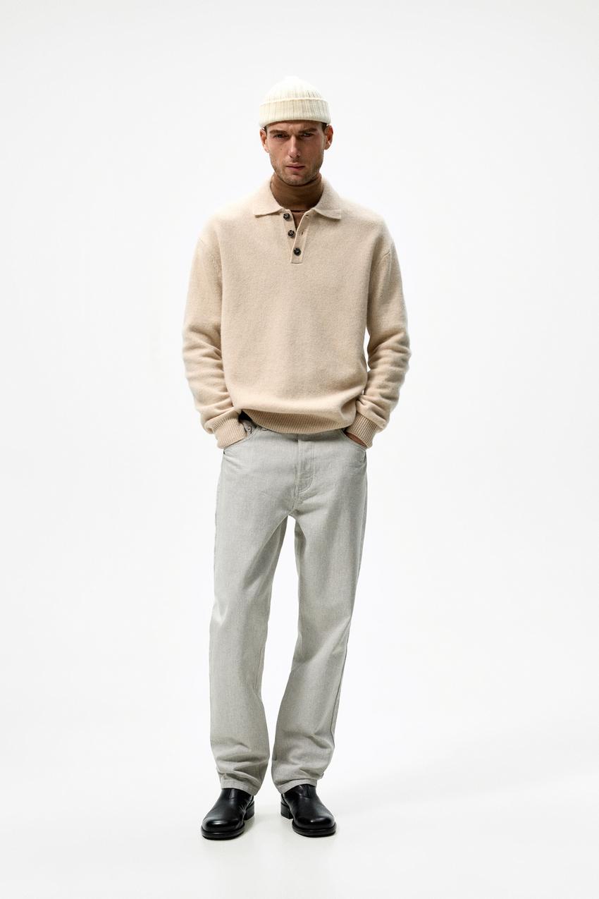 Zara wool blend knit polo Clearance