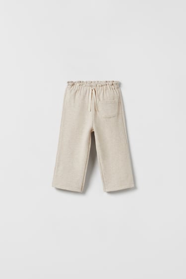 Image 0 of SOFT-TOUCH STRAIGHT-LEG TROUSERS from Zara