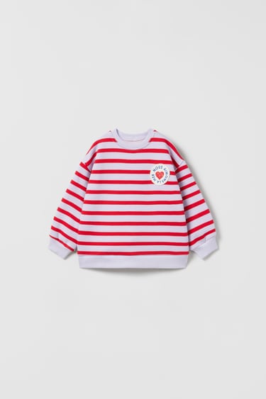 Image 0 of STRIPED SWEATSHIRT WITH PATCH from Zara