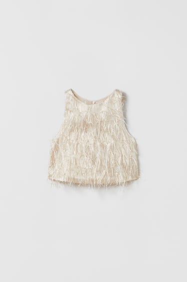 Image 0 of FEATHER TOP from Zara