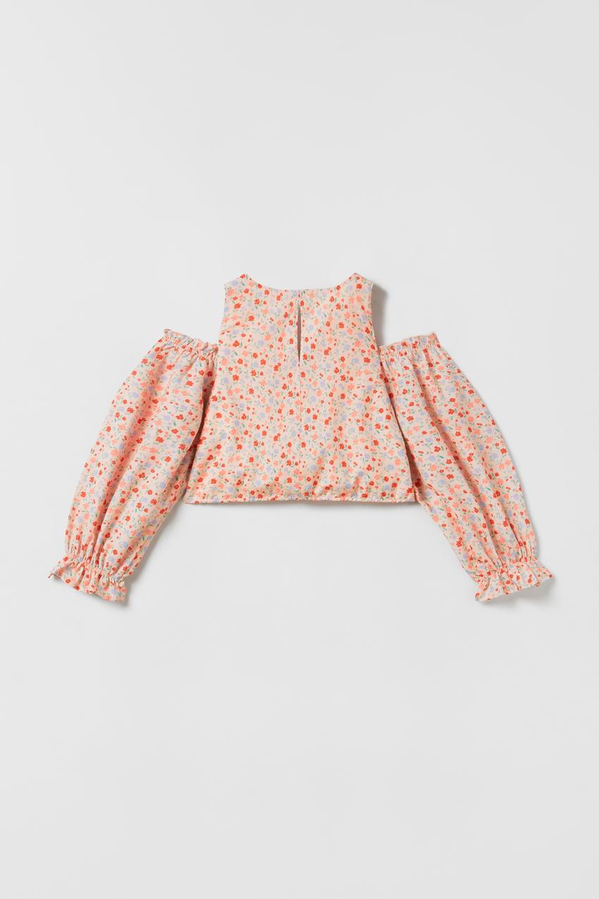 ギャザー カットアウト トップス - ローズ | ZARA Japan / 日本