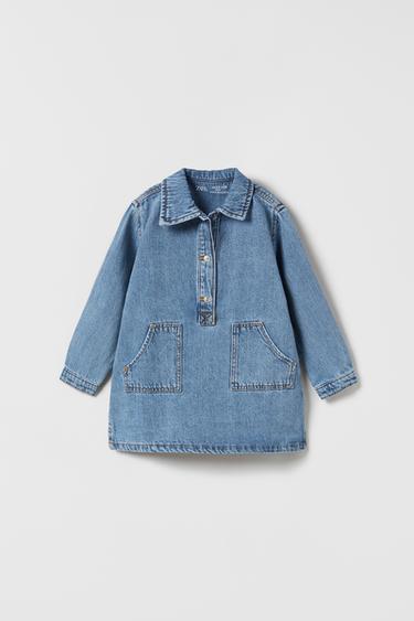 ポケット付きデニムワンピース ブルー Zara Japan 日本 ポケット付きデニムワンピース ブルー Zara Japan 日本